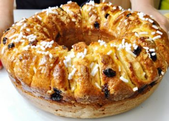 Ciambella 7 vasetti con mele e uvetta