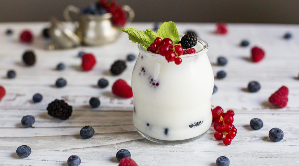 Gelato con frutta brinata