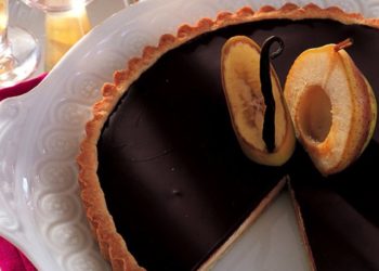 Torta di ricotta e cioccolato amaro