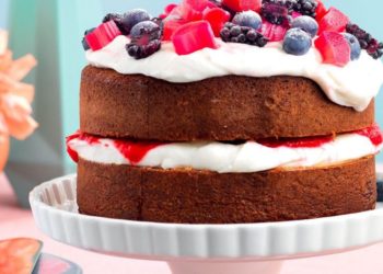 Torta morbida al rabarbaro