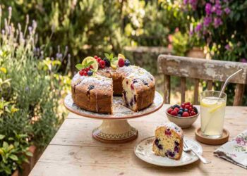 Il dolce dell’estate: Ciambella soffice al limone, cocco e frutti di bosco