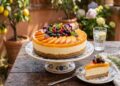 Profumo d’Estate: La cheesecake fredda alle pesche e amaretti senza cottura