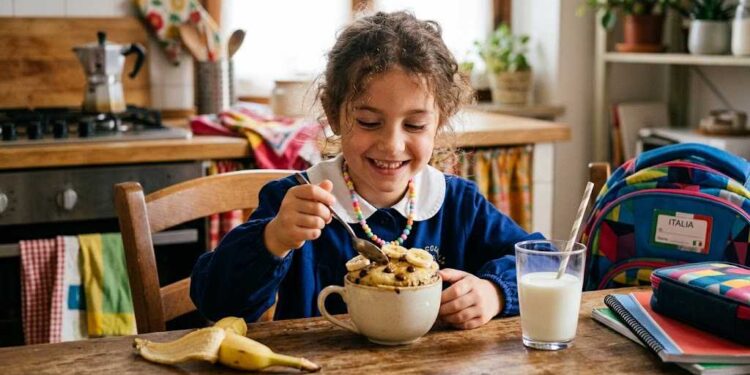 Colazione da Rientro a Scuola: Pancake veloci in Tazza alla Banana e Avena